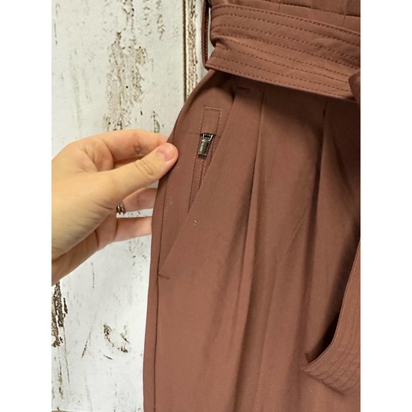 Athleta Skyline Pant Med Brown Paperbag Waist Conformable Workwear - Picture 3 of 5